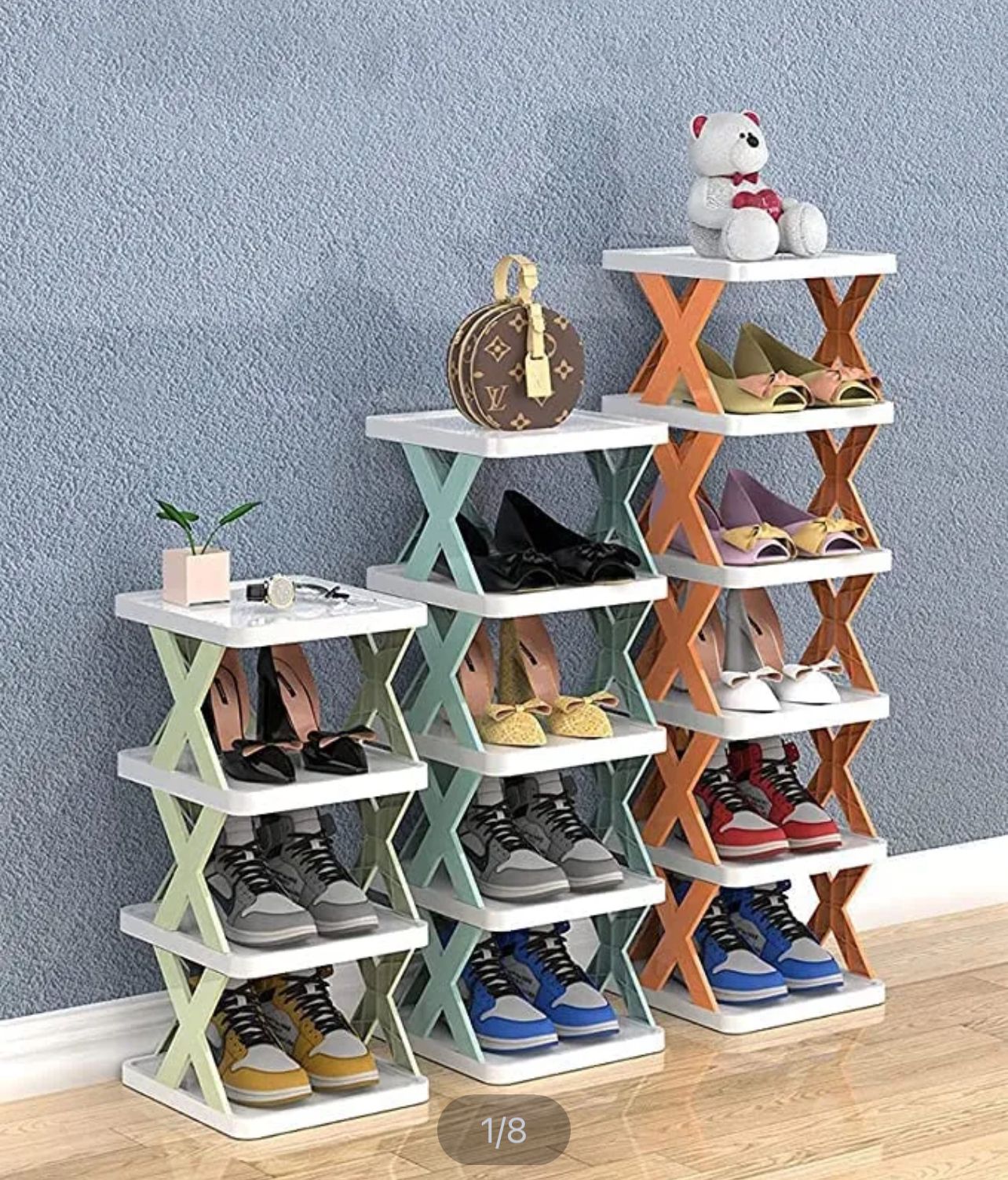 5-Layer Foldable X-Shaped Plastic Shoe Rack – High-Quality Space-Saving high quality plastic Organizer
