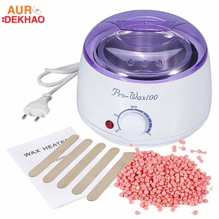 Original Pro Wax 100 Portable Electric Wax Heater & Hair Removal Wax Machine kit.