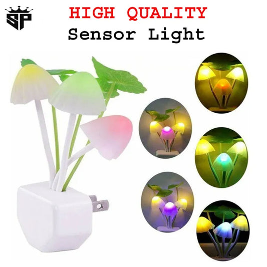 LED Mushroom Night Light with 7-Color Changing Sensor
