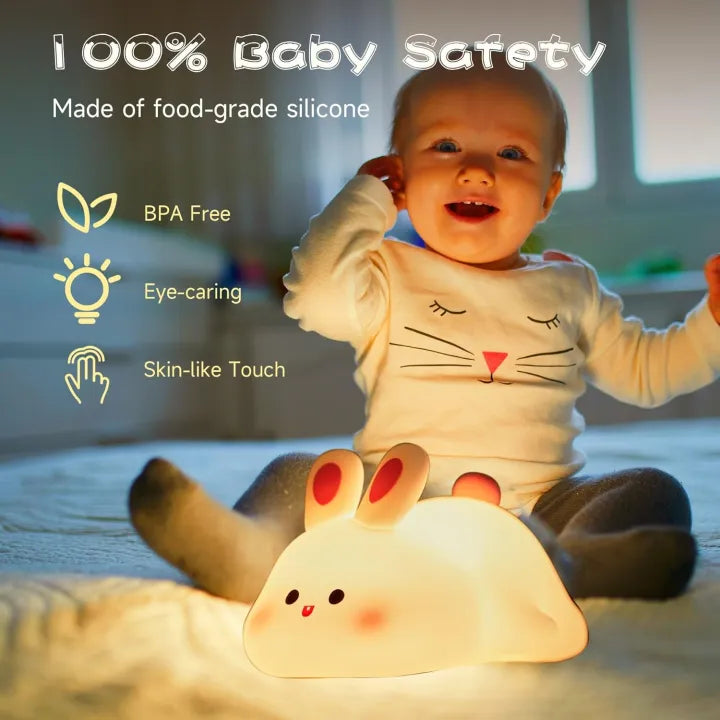 Adorable Animal LED Night Lamp - Color Changing Silicone Nursery Light for Baby Room & Kids Gift