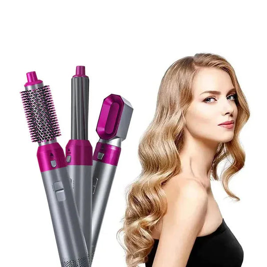 5 in 1 Hair Dryer Set Hot Air Comb Blow Volumizer Brush 5 in 1 Hair Styler Hot Air Styler 5 in 1 Curling Iron Set Salon One Step