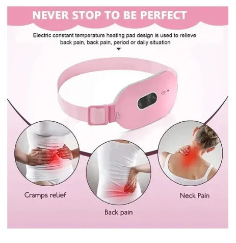 Rechargeable electronic Period Cramp Massager Heating Belt for Menstrual Pain Relief – Waist & Stomach Warmer for Women