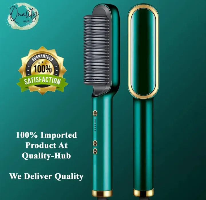 Electric Hair Comb Hair Straightener Brush 909 – Fast Heating Hair Styler Brush for Women & Men | Professional Ceramic Ionic Straightening Comb