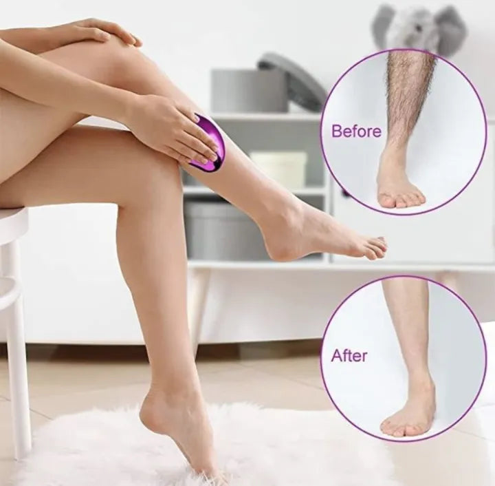 Crystal hair remover stone Painless Epilator Reusable Depilation Tool for body hair. Portable Hair Removal Beauty Tool- Hair remover Stone for Man and Women