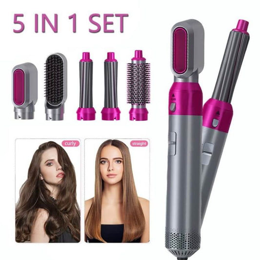 5-in-1 Ceramic Air Styler & Multi-Wand Volumizer | Professional Salon Hair Styling Kit