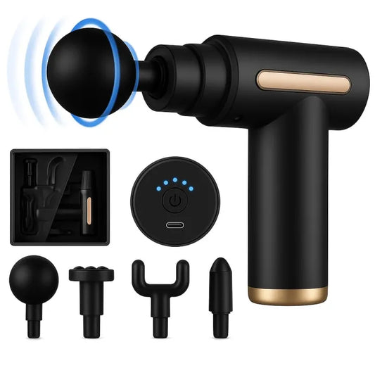 Powerful Deep Tissue Massage Gun – Full Body Pain Relief & Muscle Recovery – Multiple Attachments, Adjustable Speed, Rechargeable – Massager Machine