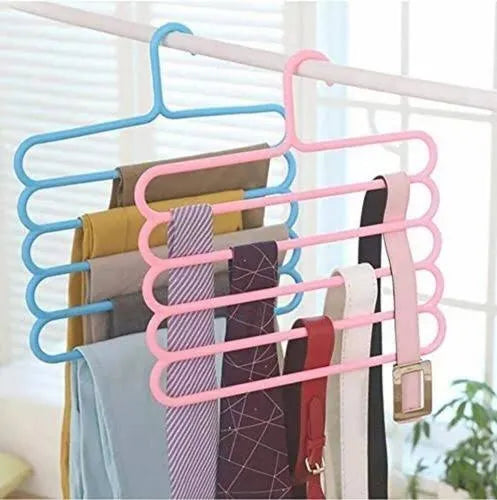 Anti Slip magic multiple layer Trousers hanger Multifunctional (pack of 6)