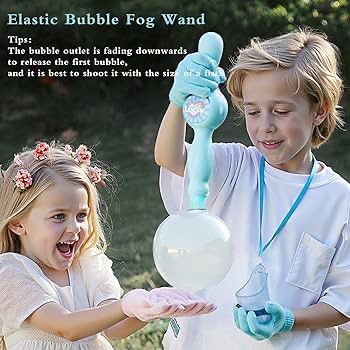 Smoke Bubble Machine – Elastic Bubble Fog Magic Wand for kids