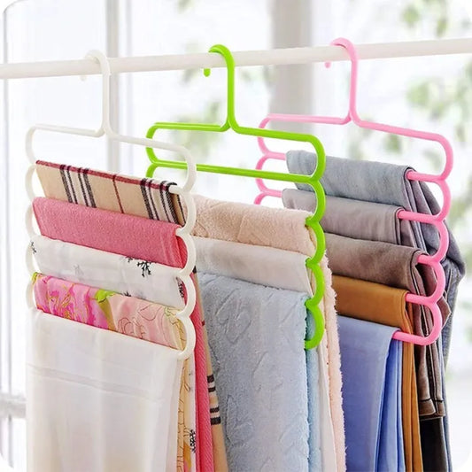 Anti Slip magic multiple layer Trousers hanger Multifunctional (pack of 6)