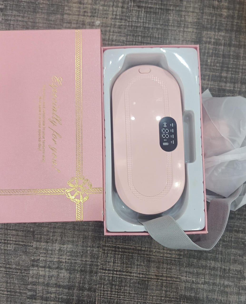 Rechargeable electronic Period Cramp Massager Heating Belt for Menstrual Pain Relief – Waist & Stomach Warmer for Women