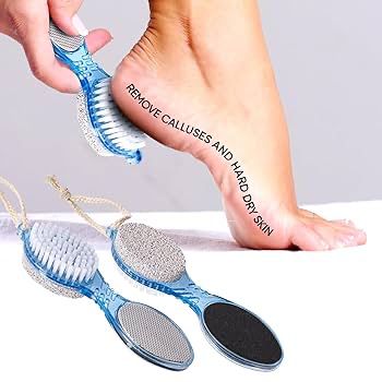 4-in-1 Pedicure Brush for Foot Care | Exfoliate, Clean & Smooth |