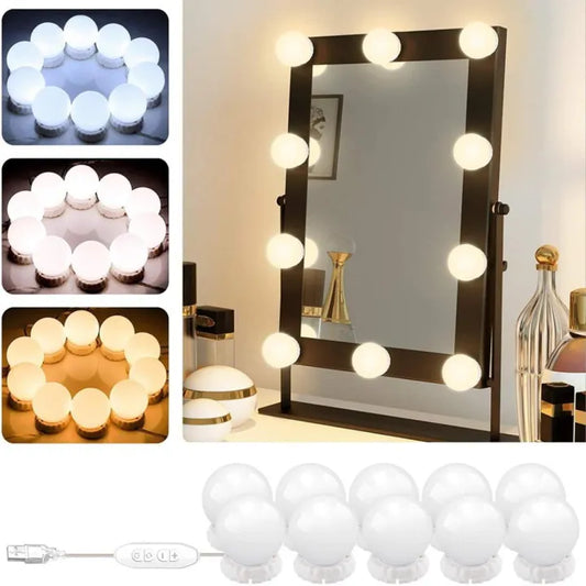 Vanity Mirror Light LED Bulbs for Makeup Mirror Stand (10 bulbs)
