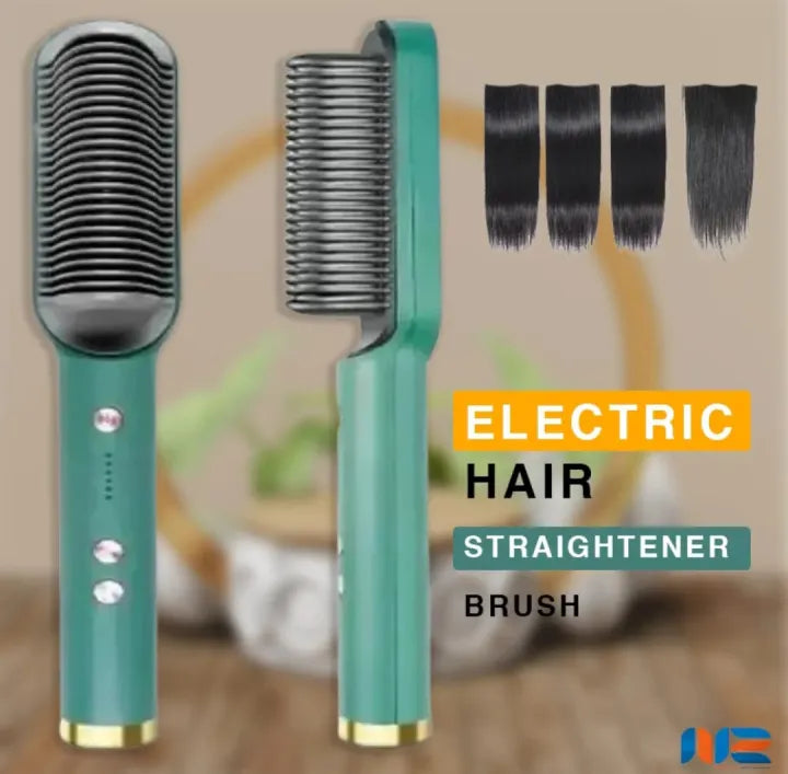 Electric Hair Comb Hair Straightener Brush 909 – Fast Heating Hair Styler Brush for Women & Men | Professional Ceramic Ionic Straightening Comb