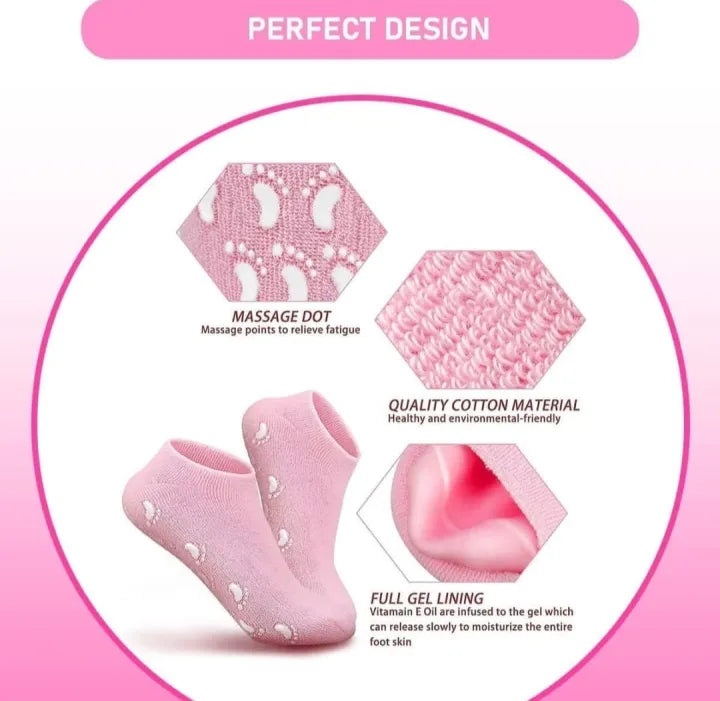 Silicone Moisturizing Socks – Soft, Smooth & Crack-Free Heels