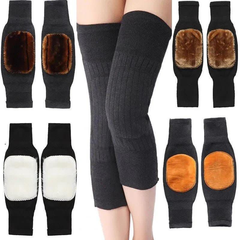 Fashion Leg Warmer,Warm Wool Knee High Winter For Men & Women High Quality Fleece Inside - Leg Warmer Warm Knee Brace Pad