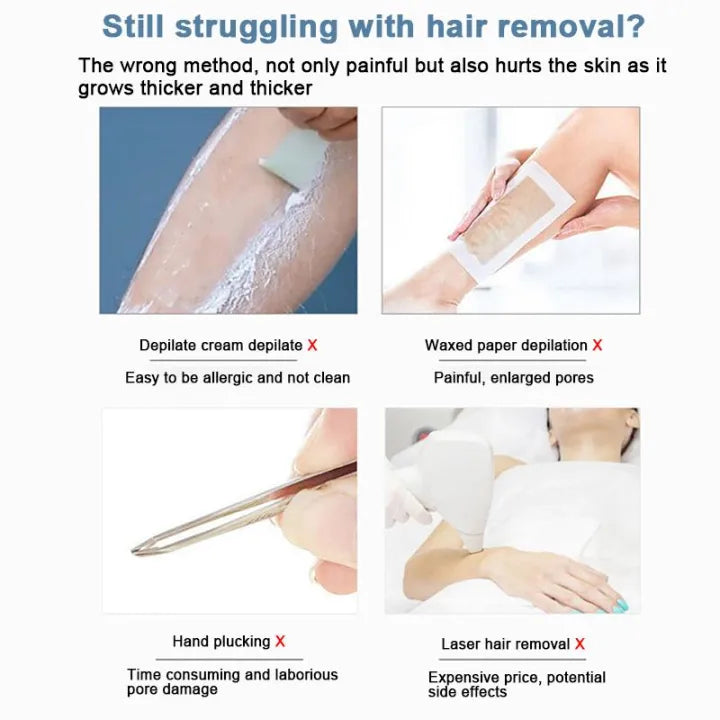 Crystal hair remover stone Painless Epilator Reusable Depilation Tool for body hair. Portable Hair Removal Beauty Tool- Hair remover Stone for Man and Women