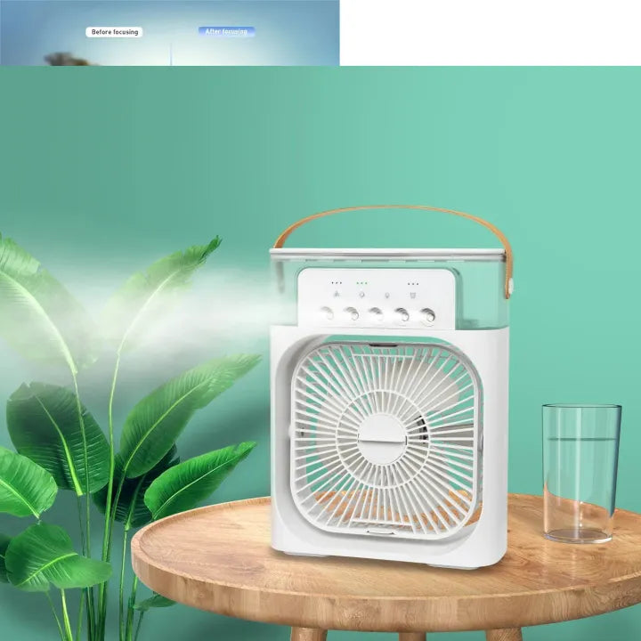 3-in-1 Mini USB Air Cooler Fan with Humidifier & Mist Spray