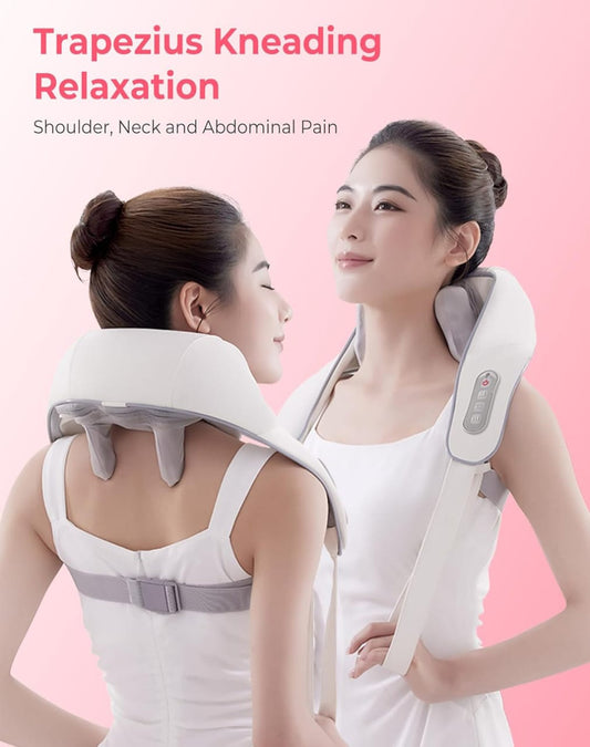 Neck and Shoulder Massager with Heat | 5D Kneading Deep Tissue Therapy