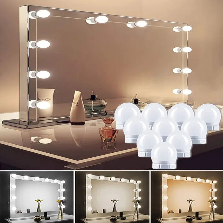 Vanity Mirror Light LED Bulbs for Makeup Mirror Stand (10 bulbs)