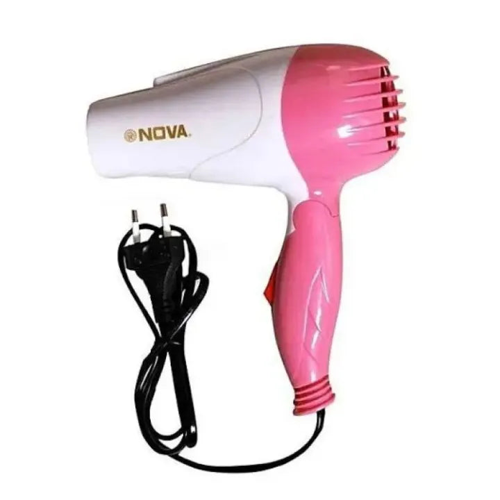 Nova 1000W Foldable Hair Dryer-Lightweight with foldable handle for easy storage & travel