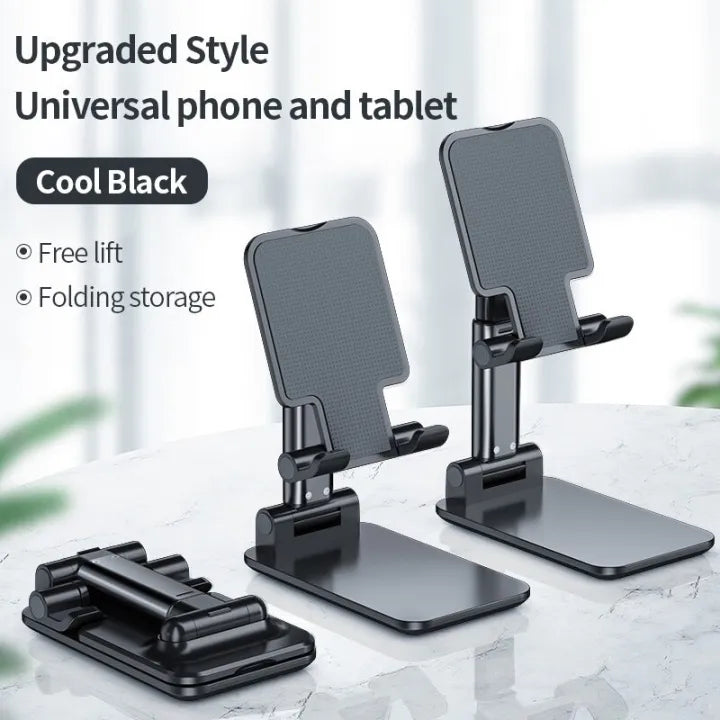Foldable Adjustable Universal Mobile Stand for Phones and Tablets, Flexible Holder with Adjustable Height, Anti-Slip, Anti-Scratch