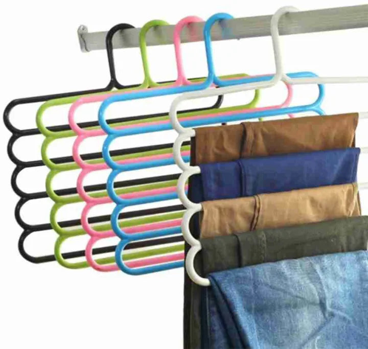 Anti Slip magic multiple layer Trousers hanger Multifunctional (pack of 6)