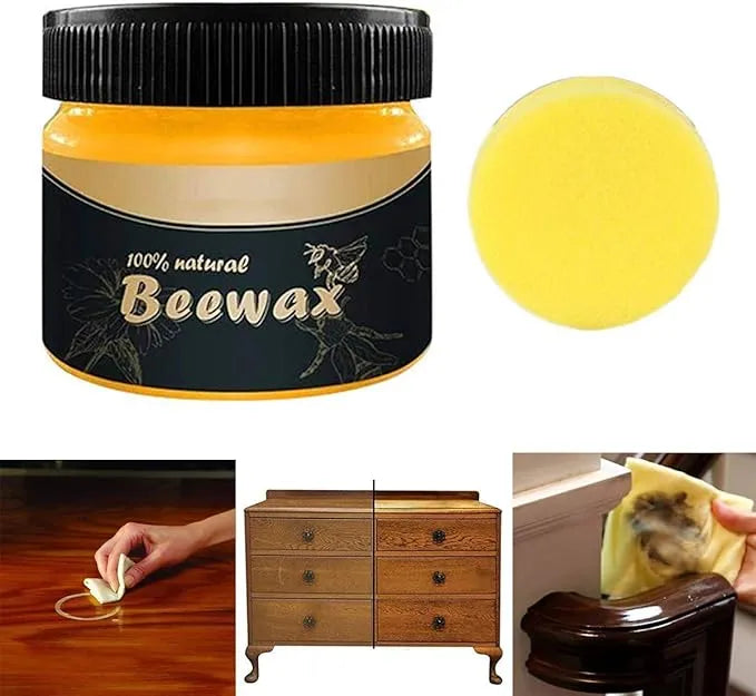 Beeswax Furniture Polish ,Wood Seasoning Beeswax | Natural Wood Wax Traditional Beeswax Polish for Wood & Furniture | Beeswax Wood Polish and Cleaner for Furniture Care