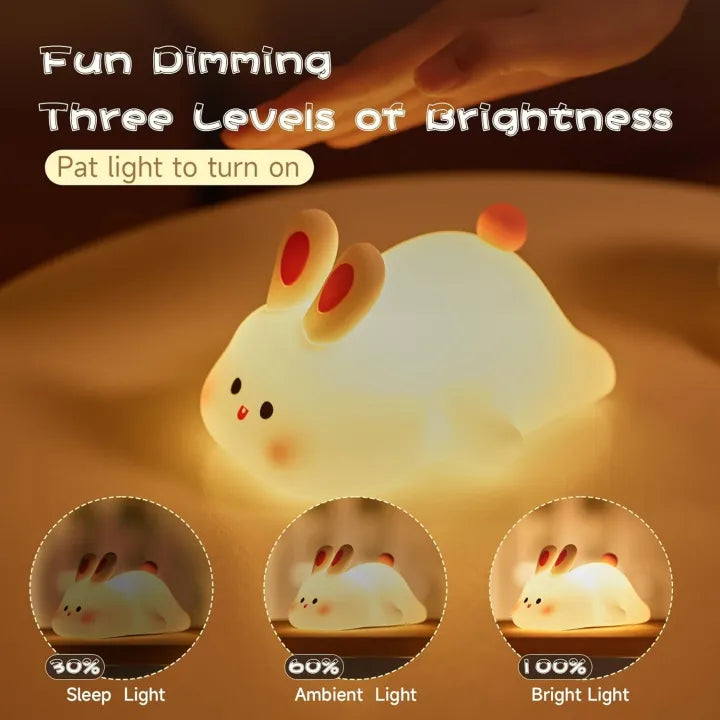 Adorable Animal LED Night Lamp - Color Changing Silicone Nursery Light for Baby Room & Kids Gift