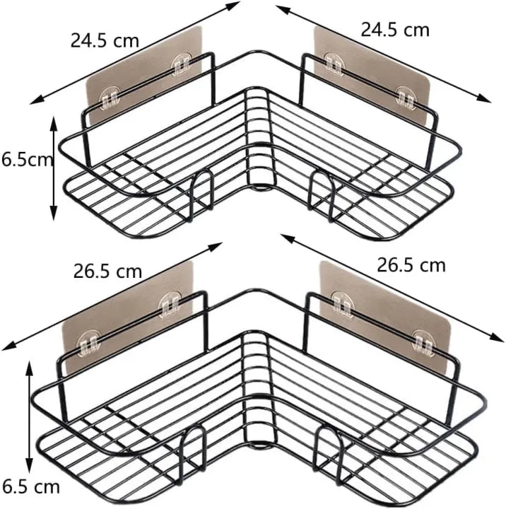 Set of 2 Bathroom kitchen Punch rack , multifuctional shampoo & accessories holder