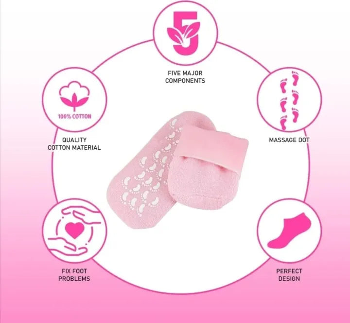Silicone Moisturizing Socks – Soft, Smooth & Crack-Free Heels