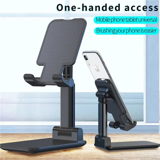 Foldable Adjustable Universal Mobile Stand for Phones and Tablets, Flexible Holder with Adjustable Height, Anti-Slip, Anti-Scratch