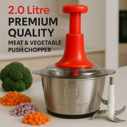 Multifunction Hand Chopper, Meat Mincer, Fruits and Vegetable Grinder, Capacity 2 Liters