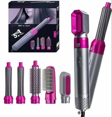 5 in 1 Hair Dryer Set Hot Air Comb Blow Volumizer Brush 5 in 1 Hair Styler Hot Air Styler 5 in 1 Curling Iron Set Salon One Step