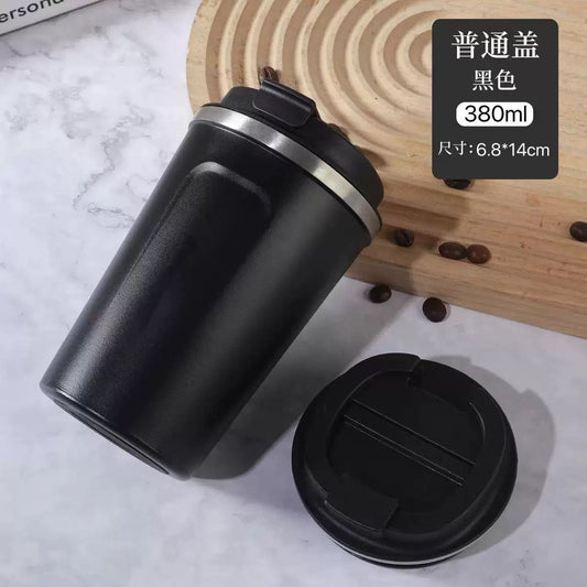 Stainless Steel Thermos Mug – Portable Coffee & Water Cup with Lid for Men & Women, Handheld Travel Flask