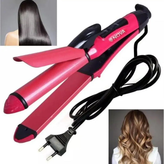 2-in-1 Hair Curler & Straightener NOVA NHC-2009 | Professional Styling Iron