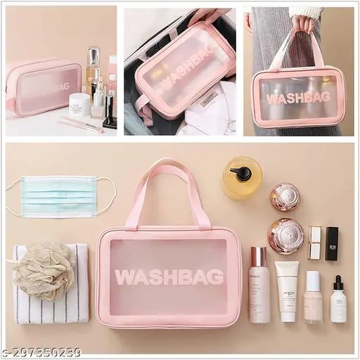 Wash Bag Toiletries and Cosmetic Organizer Bags with Full of Storage | Make Up Bags Pouch with Zipper For Travelling | Multipurpose Traveling Cosmetic Bags for Women